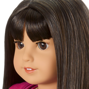 Truly Me™ 18-inch Doll #130 with straight black-brown hair H1