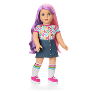 Truly Me™ 18-inch Doll #116 with wavy purple-and-pink hair P7