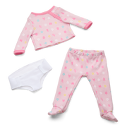 Bitty Baby® Doll #2 with brown hair in Pastel Pink G5