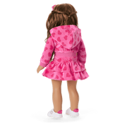 Pink Hearts Hoodie Dress for 18-inch Dolls V9