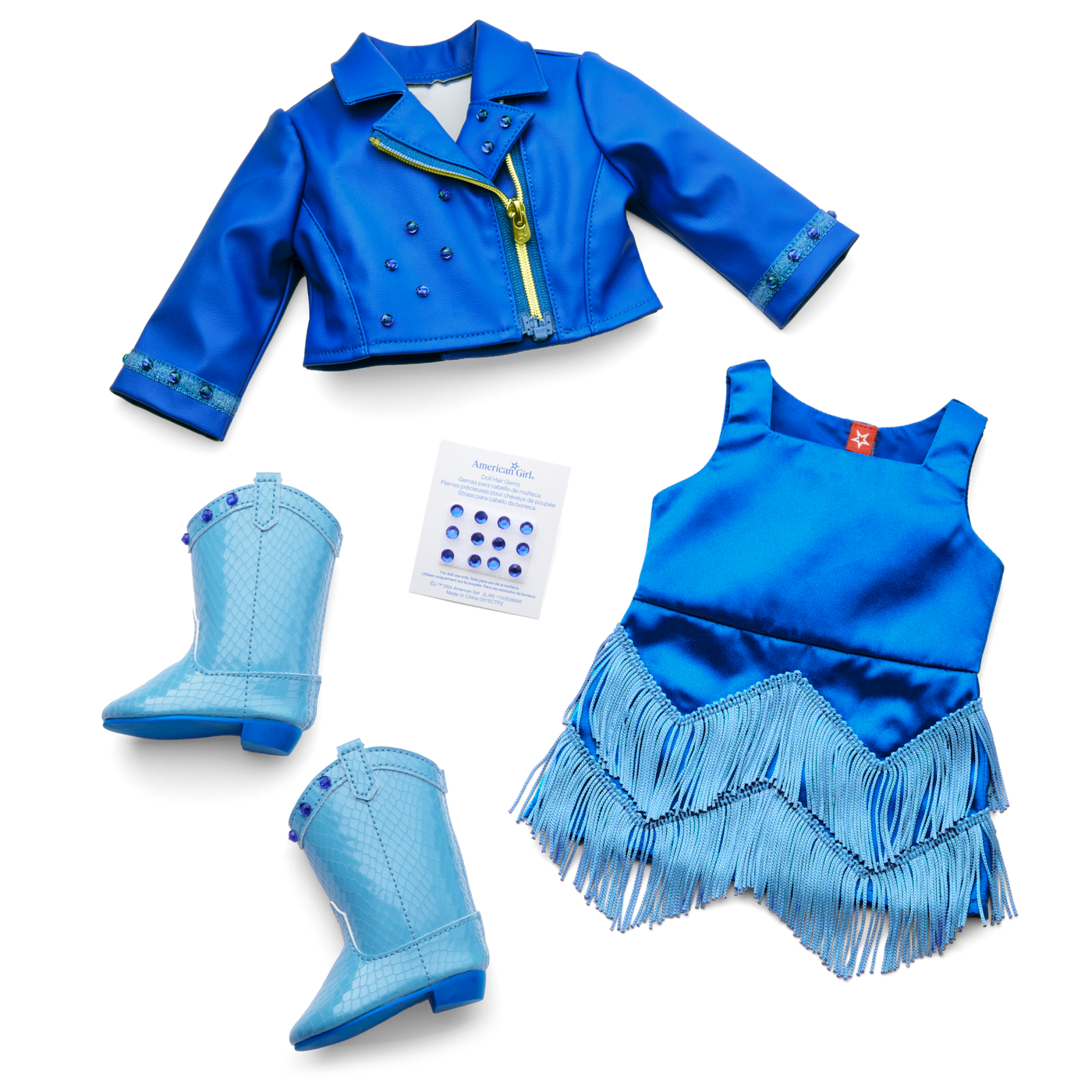 September Sapphire Sparkle Outfit for 18-inch Dolls S7