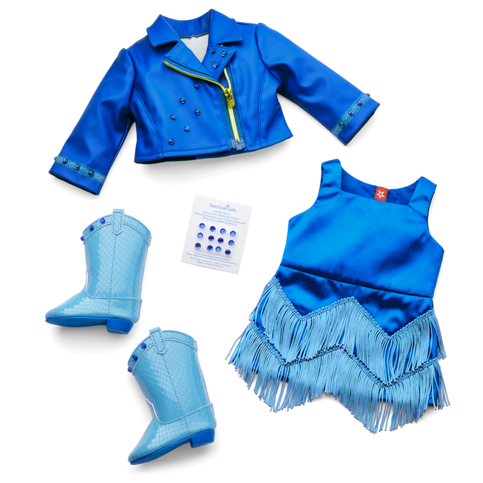 September Sapphire Sparkle Outfit for 18-inch Dolls S7