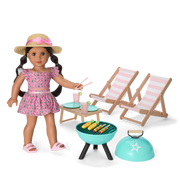 Raquel's™ Beach Chairs & Barbecue Set for 18-inch Dolls (Girl of the Year™ 2026) K7