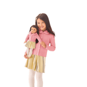 American Girl® x Janie and Jack Rosy Ribbed Cardigan for Girls A7