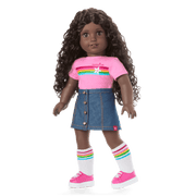 Truly Me™ 18-inch Doll #127 with curly dark-brown hair U1