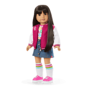 Truly Me™ 18-inch Doll #130 with straight black-brown hair H1