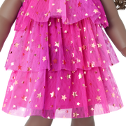 Pink Party-Ready Dress for 18-inch Dolls Q3