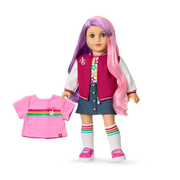 Truly Me™ 18-inch Doll #116 with wavy purple-and-pink hair P7