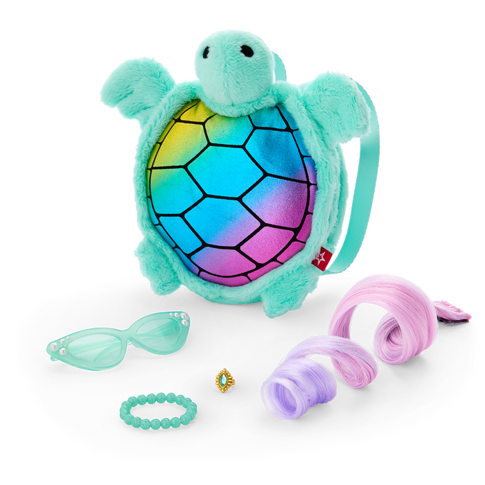 Shimmering Sea Turtle Backpack & Accessory Set for 18-inch Dolls K3