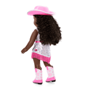 Glam Pink Cowgirl Outfit for 18-inch Dolls Q6