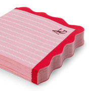 American Girl™ x Bonjour Fête Pink Pinstripe Small Napkins (Set of 20) S3
