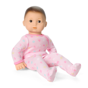 Bitty Baby® Doll #2 with brown hair in Pastel Pink G5