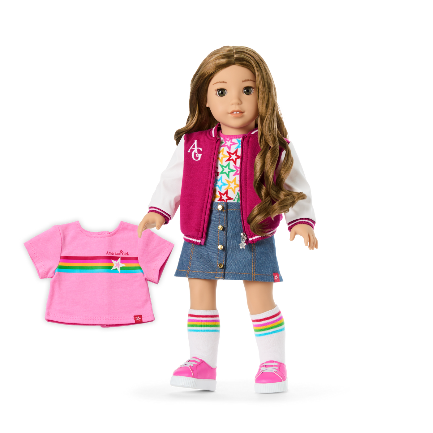 Truly Me™ 18-inch Doll #118 with curly caramel hair Y2
