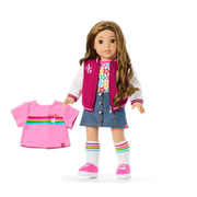 Truly Me™ 18-inch Doll #118 with curly caramel hair Y2