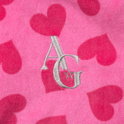 Pink Hearts Hoodie Dress for Girls O7