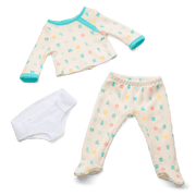 Bitty Baby® Doll #4 with black hair in Pastel Blue S8