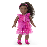 Pink Party-Ready Dress for 18-inch Dolls Q3