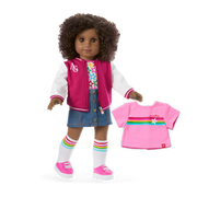 Truly Me™ 18-inch Doll #112 with curly dark-brown hair A1