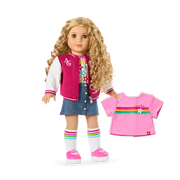 Truly Me™ 18-inch Doll #115 with curly blonde hair A1