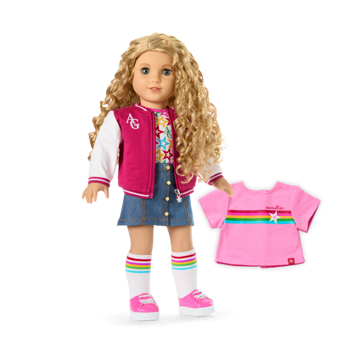 Truly Me™ 18-inch Doll #115 with curly blonde hair A1