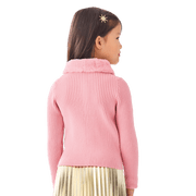 American Girl® x Janie and Jack Rosy Ribbed Cardigan for Girls A7