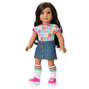 Truly Me™ 18-inch Doll #108 with curly black-brown hair W4