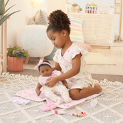 Bitty Baby® Doll #1 with black hair Care & Play Set R8