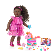Unicorn Piñata & Party Accessories for 18-inch Dolls K0