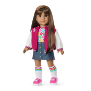 Truly Me™ 18-inch Doll #122 with straight dark-brown hair T8