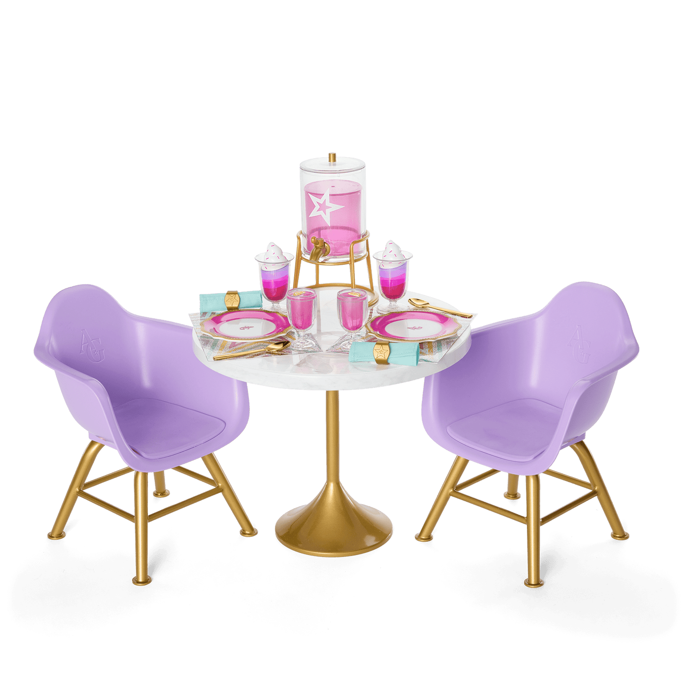 Kitchen Table for Two Set for 18-inch Dolls J0