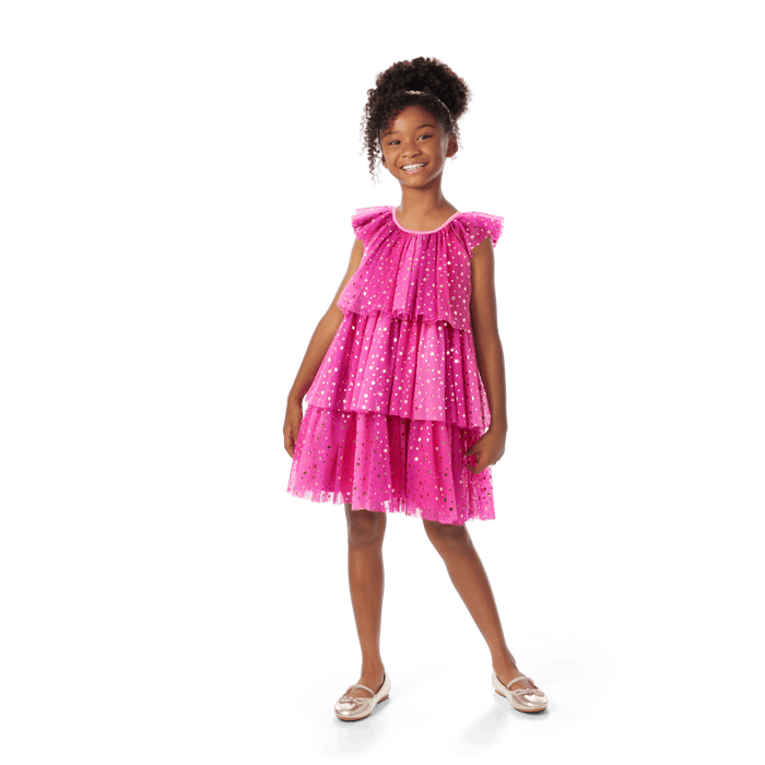 Pink Party-Ready Dress for Girls U0