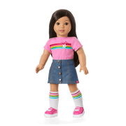 Truly Me™ 18-inch Doll #124 with straight black-brown hair N0