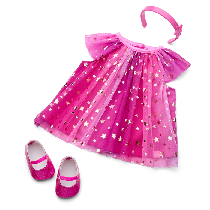 Pink Party-Ready Dress for Bitty Baby® Dolls K5