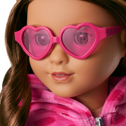 Pink Hearts Hoodie Dress for 18-inch Dolls V9