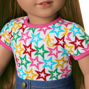 Truly Me™ 18-inch Doll #122 with straight dark-brown hair L6