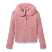 American Girl® x Janie and Jack Rosy Ribbed Cardigan for Girls A7