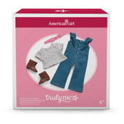 Western Flowers Denim Jumpsuit for 18-inch Dolls A3