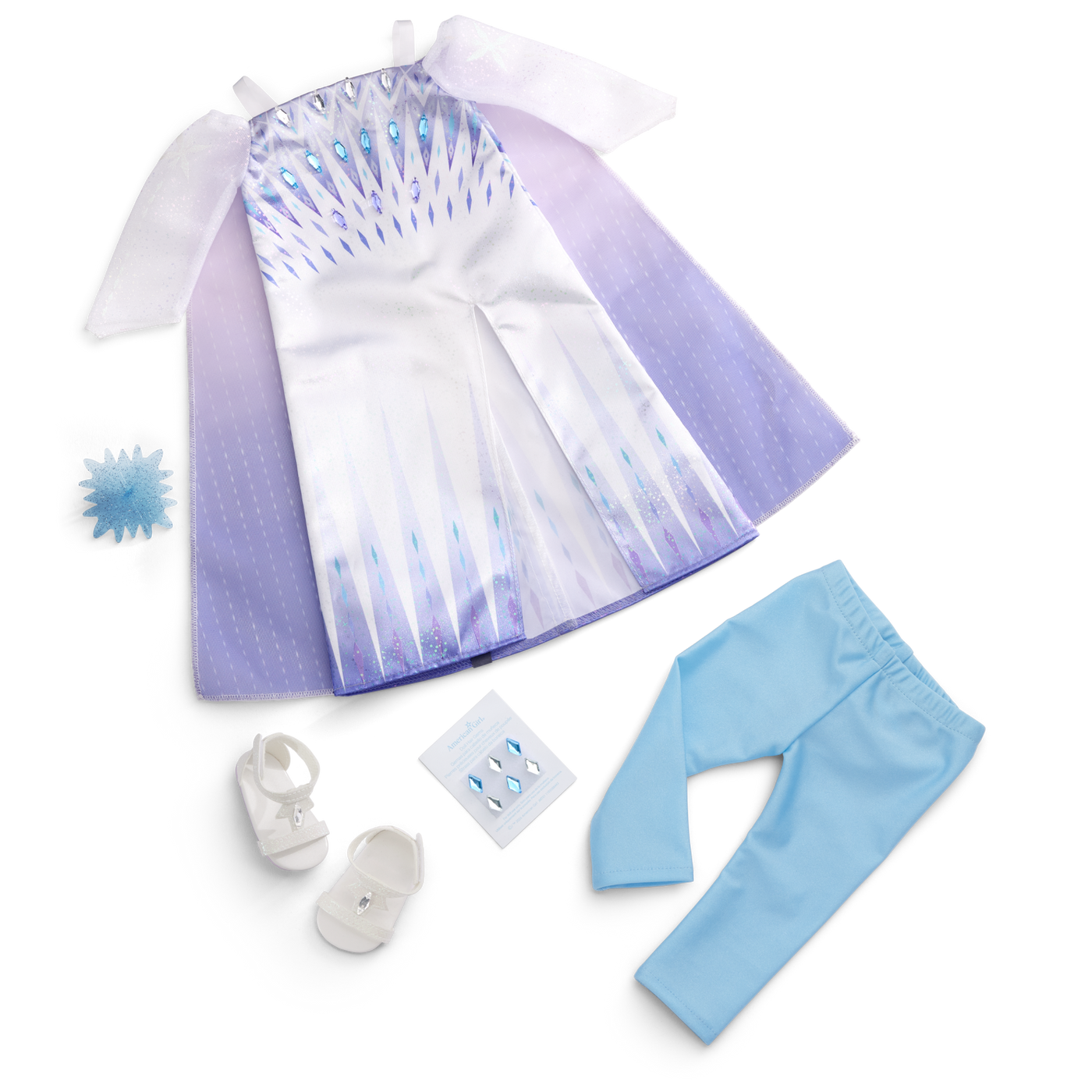 Disney Frozen Snow Queen Elsa Outfit & Accessories for 18-inch Dolls by American Girl® K1