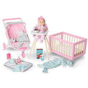 Little Bitty Baby™ Layette & High Chair Set for 7.75-inch Dolls G5