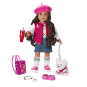 Truly Me™ 18-inch Doll #108 with curly black-brown hair W4