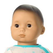 Bitty Baby® Doll #4 with black hair in Pastel Blue S8