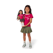 Matching AG™ Grin Pins Ringer Tee Set for Girls & 18-inch Dolls F4