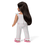 Raquel's™ Coastal Stripes Pajamas for 18-inch Dolls (Girl of the Year™ 2026) F7
