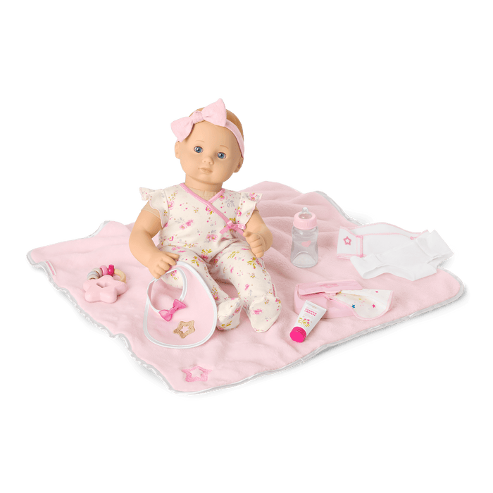 Bitty Baby® Doll #3 with blonde hair Care & Play Set H5