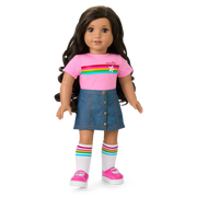 Truly Me™ 18-inch Doll #108 with curly black-brown hair W4