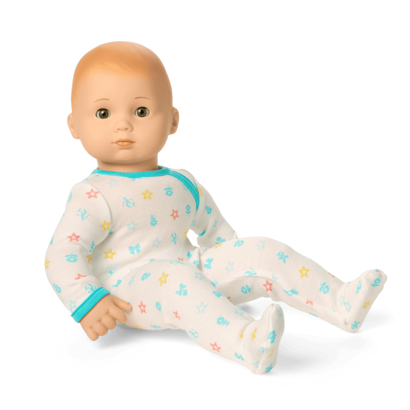 Bitty Baby® Doll #6 with red hair in Pastel Blue V3