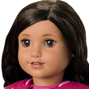 Truly Me™ 18-inch Doll #108 with curly black-brown hair W4