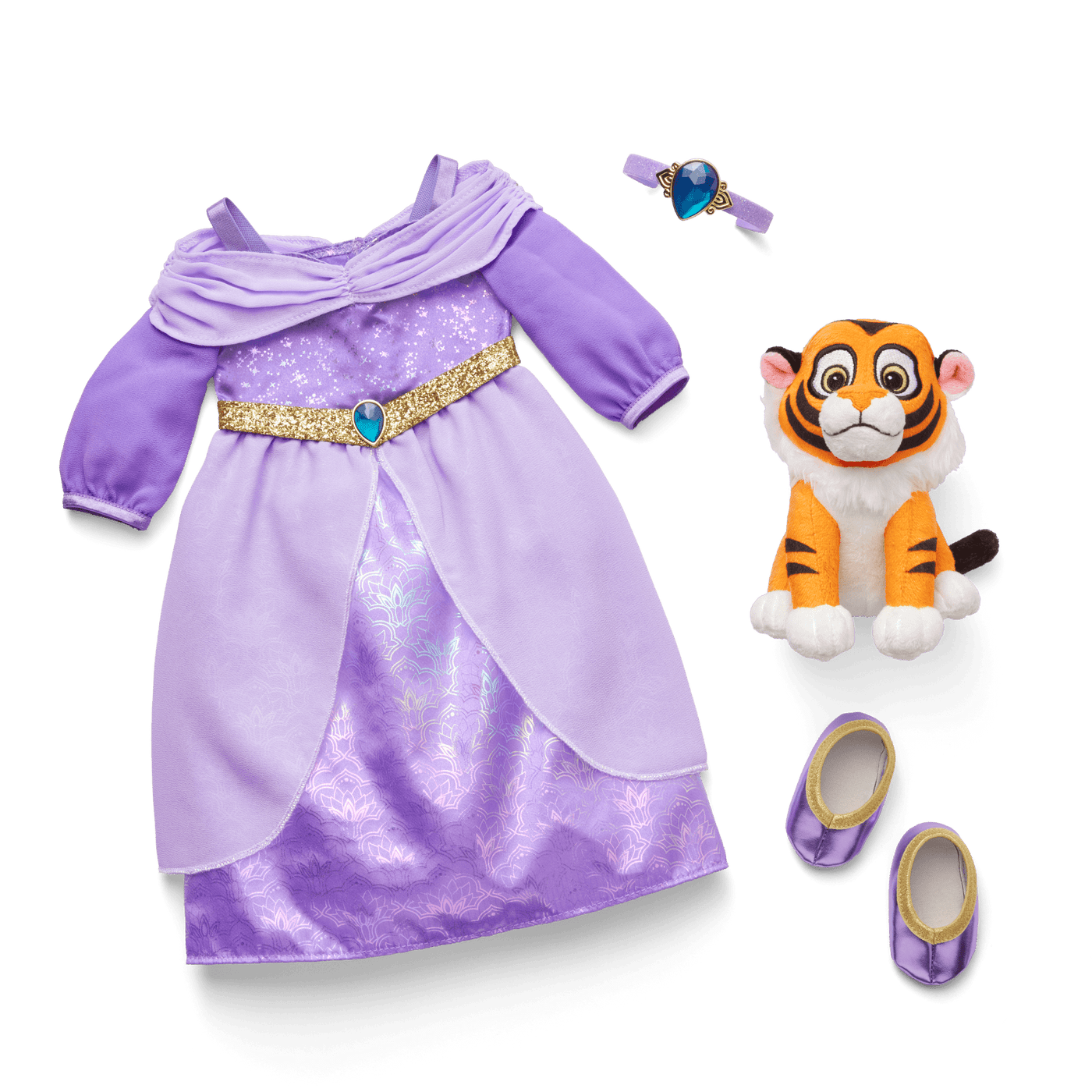 Disney Princess Jasmine Formal Dress, Baby Rajah & Accessories for 18-inch Dolls by American Girl® N2