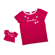 Matching AG™ Grin Pins Ringer Tee Set for Girls & 18-inch Dolls F4