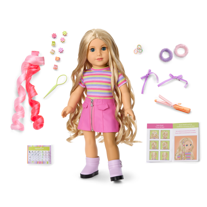 Long Hair Looks™ by Truly Me™ 18-inch Doll #133 & hair accessories Y7